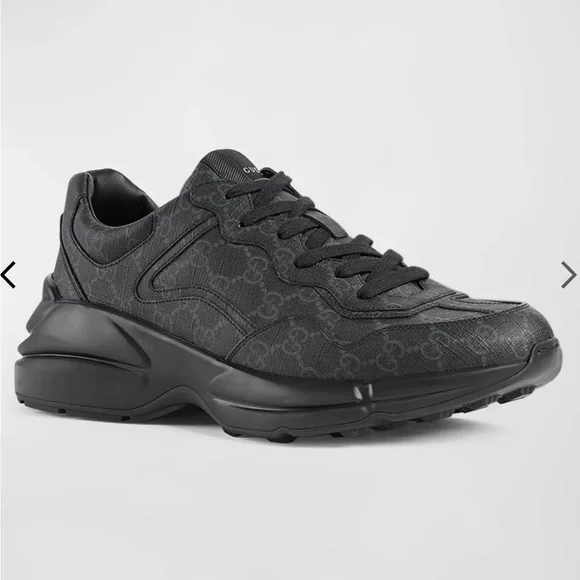 Gucci | Shoes | Gucci Mens Gg Rython Canvas Fashion Sneakers 